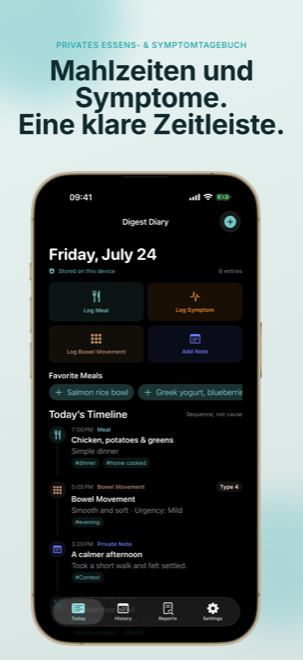 Digest Diary auf dem iPhone screenshot 1