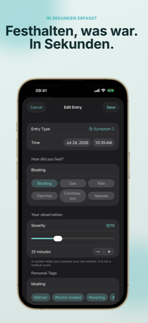 Digest Diary auf dem iPhone screenshot 2